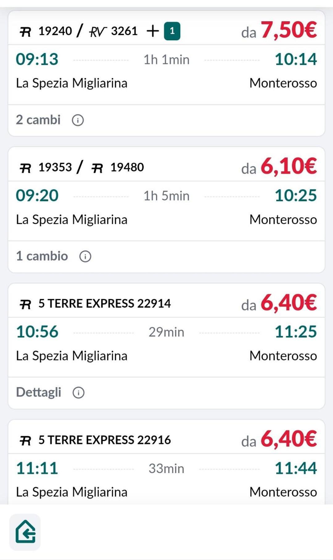 5 Terre Express Migliarina